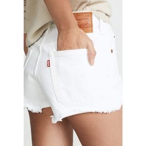 Levi’s shorts denim white high rise